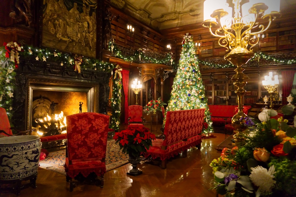 Get in the Holiday Spirit with a Biltmore Estate Christmas 9 Sit by the fireplace and enjoy the magic of the Biltmore Estate Christmas.