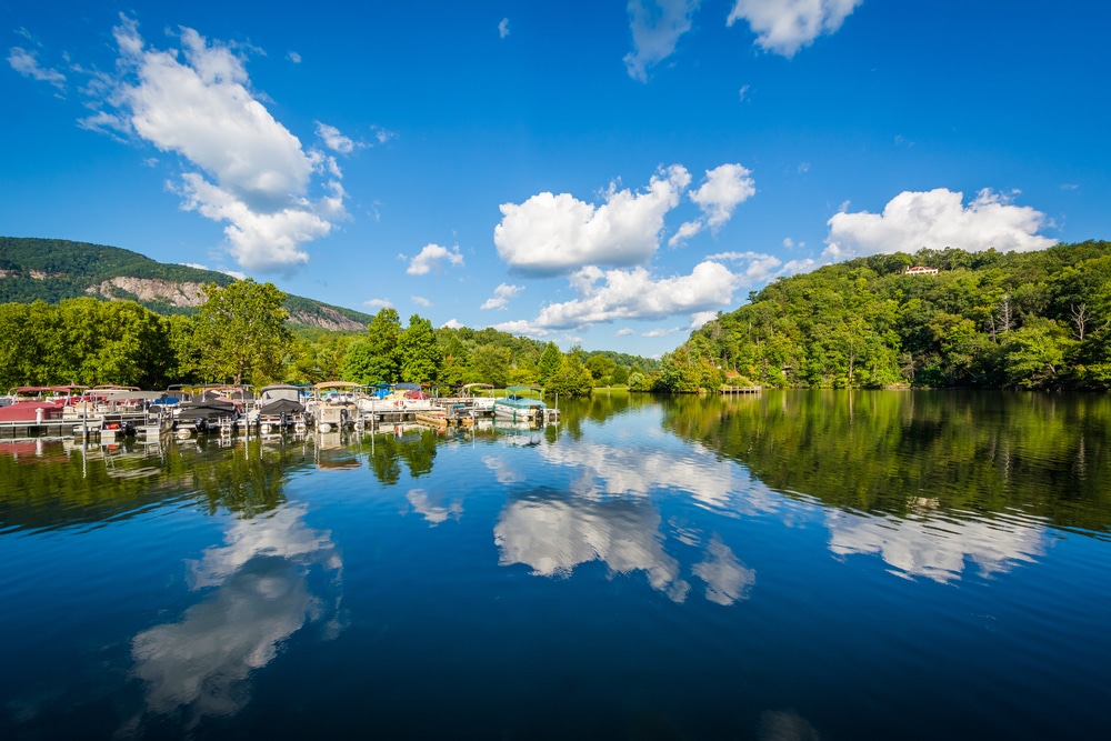 A beautiful day on the water is one of the best things to do in Lake Lure, NC