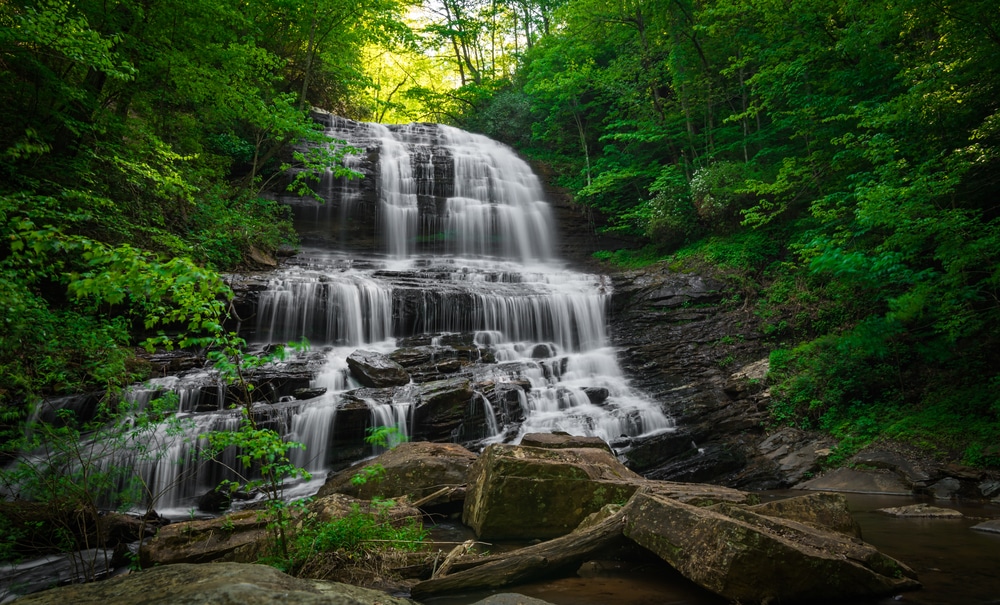 Pearson's Falls near Saluda is one of the best waterfalls in North Carolina