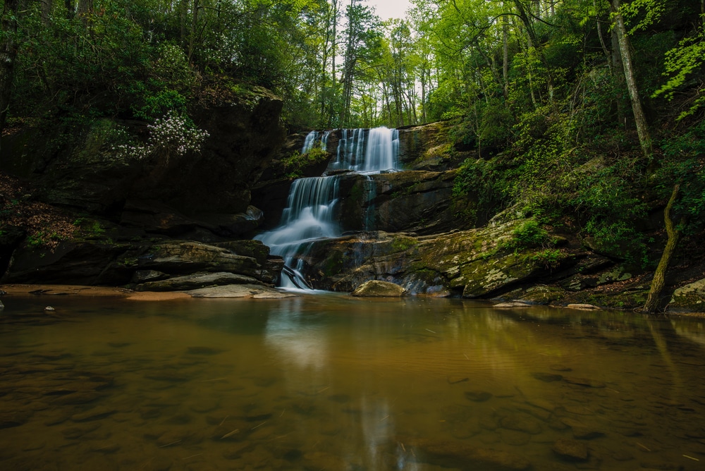 Little Bradley Falls is one of the best waterfalls in North Carolina