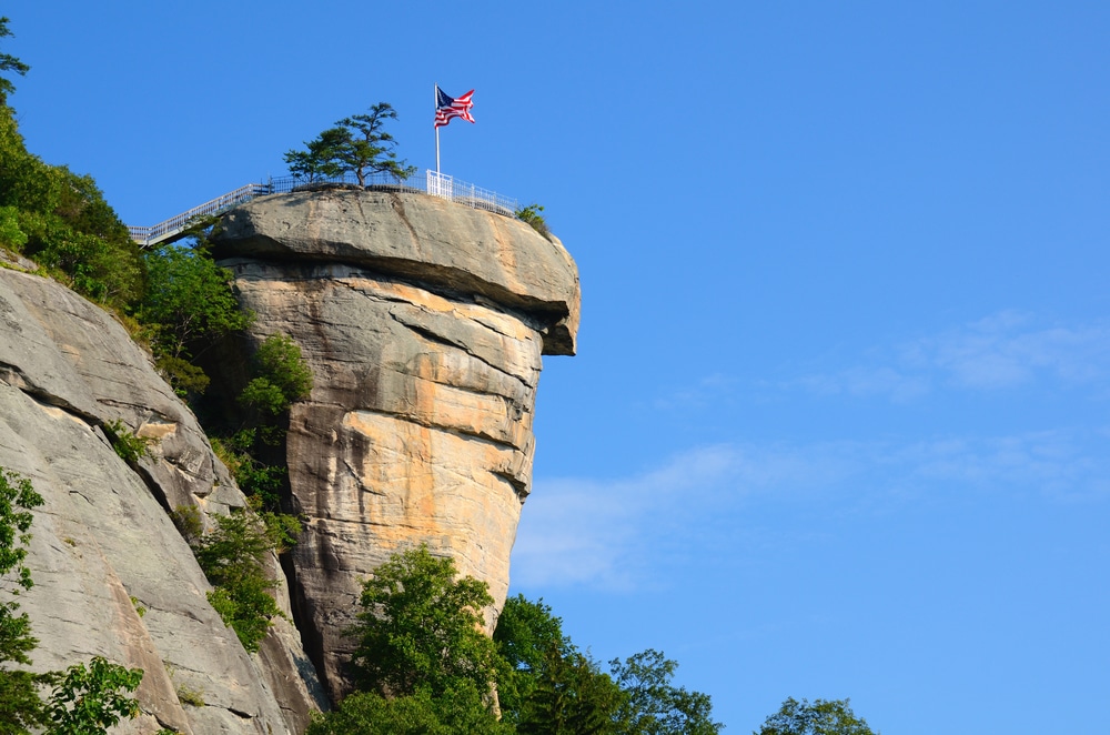 Climbing Chimney Rock is one of the best things to do in Chimney Rock, NC