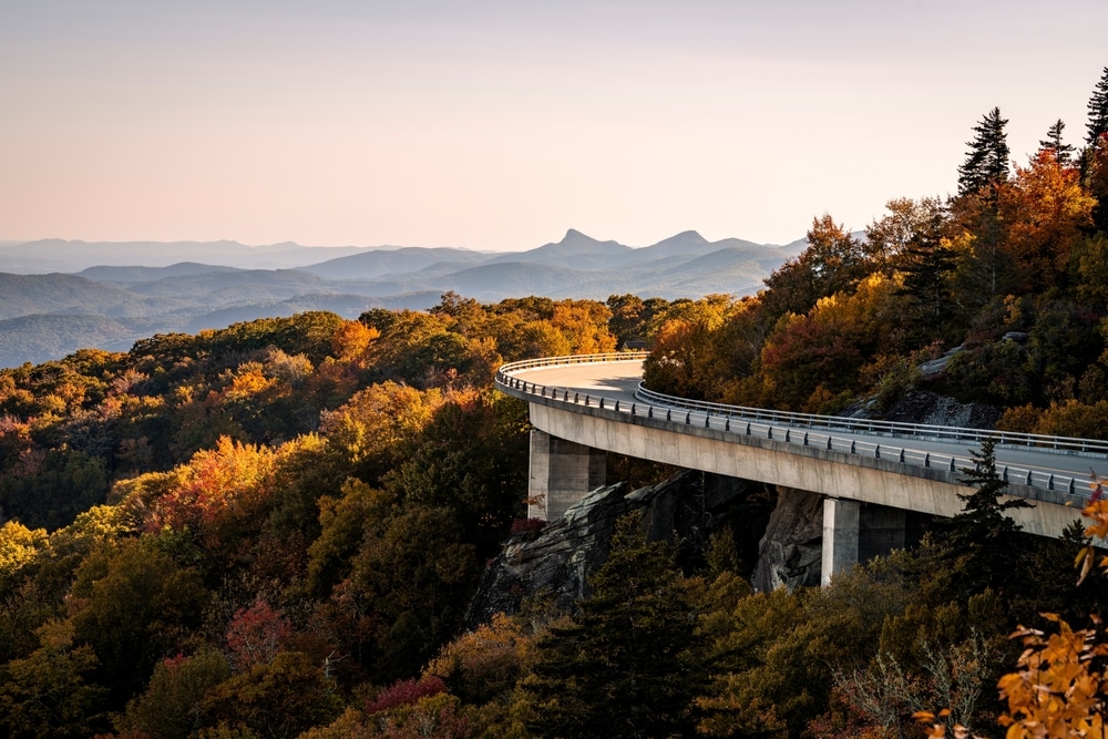 Linn Cove Viaduct on the Blue Ridge Parkway near Asheville