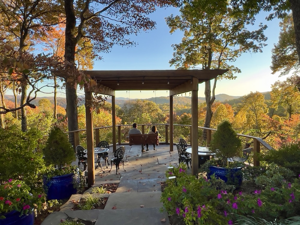 Couple in the gazebo at our Western North Carolina Bed and Breakfast