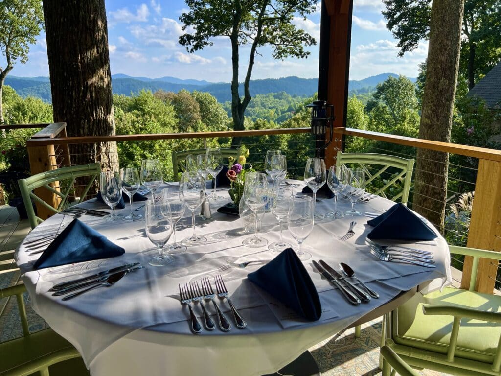 Dinner With a view at one of the most romantic Saluda Retaurants near Asheville