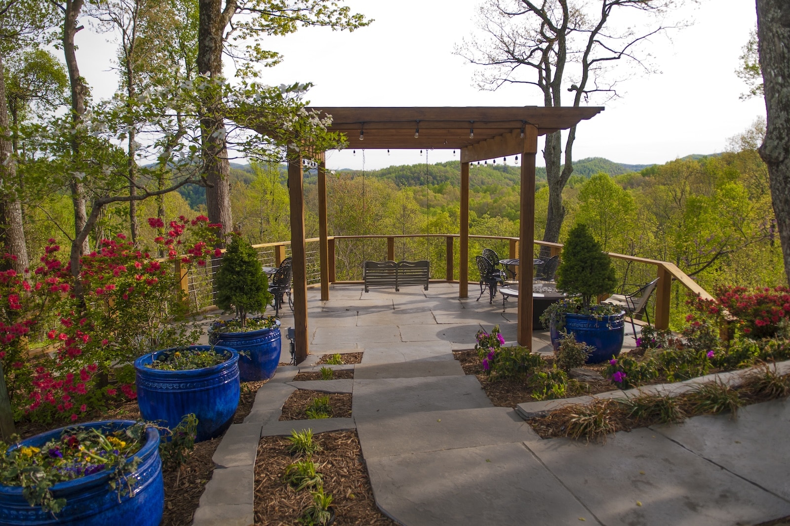 A Fun Day Trip to Chimney Rock, NC! 2 Sit under this gazebo at one of the best Western North Carolina Bed and Breakfasts overlooking the Blue Ridge Mountains.